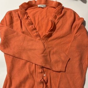 The classic Garnet Hill ruffle sweater— cashmere !